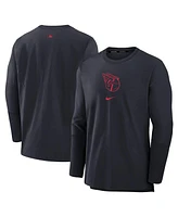 Nike Men's Navy Cleveland Guardians Authentic Collection Player Performance Pullover Sweatshirt