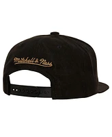 Mitchell Ness Men's Black Philadelphia 76ers Sweet Suede Snapback Hat