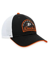 Fanatics Branded Men's Black/White Anaheim Ducks Fundamental Adjustable Hat