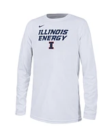 Nike Youth White Illinois Fighting Illini 2024 On-Court Bench Energy T-Shirt