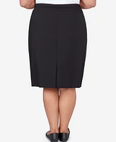 Alfred Dunner Plus Classic Stretch Waist Skirt