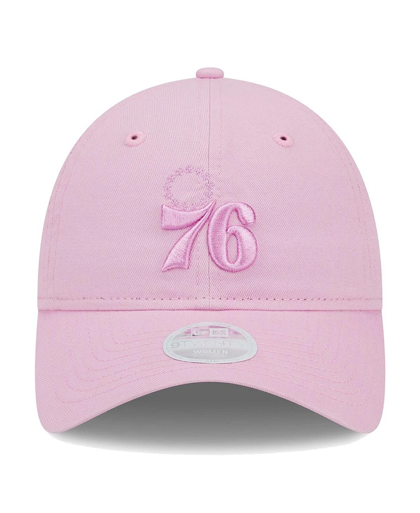 New Era Women's Pink Philadelphia 76ers Colorpack Tonal 9Twenty Adjustable Hat