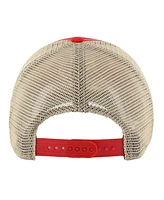 47 Brand Men's Red Wisconsin Badgers Trawler Clean Up Adjustable Hat