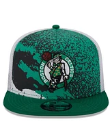 New Era Men's Kelly Green Boston Celtics Court Sport Speckle 9Fifty Snapback Hat