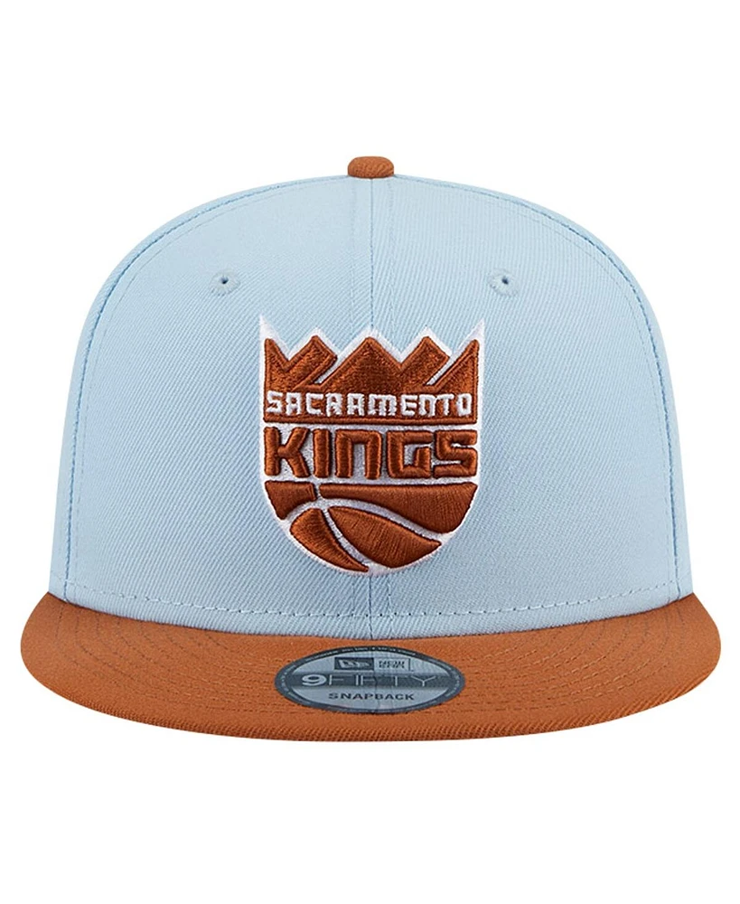 New Era Men's Light Blue/Brown Sacramento Kings 2-Tone Color Pack 9fifty Snapback Hat