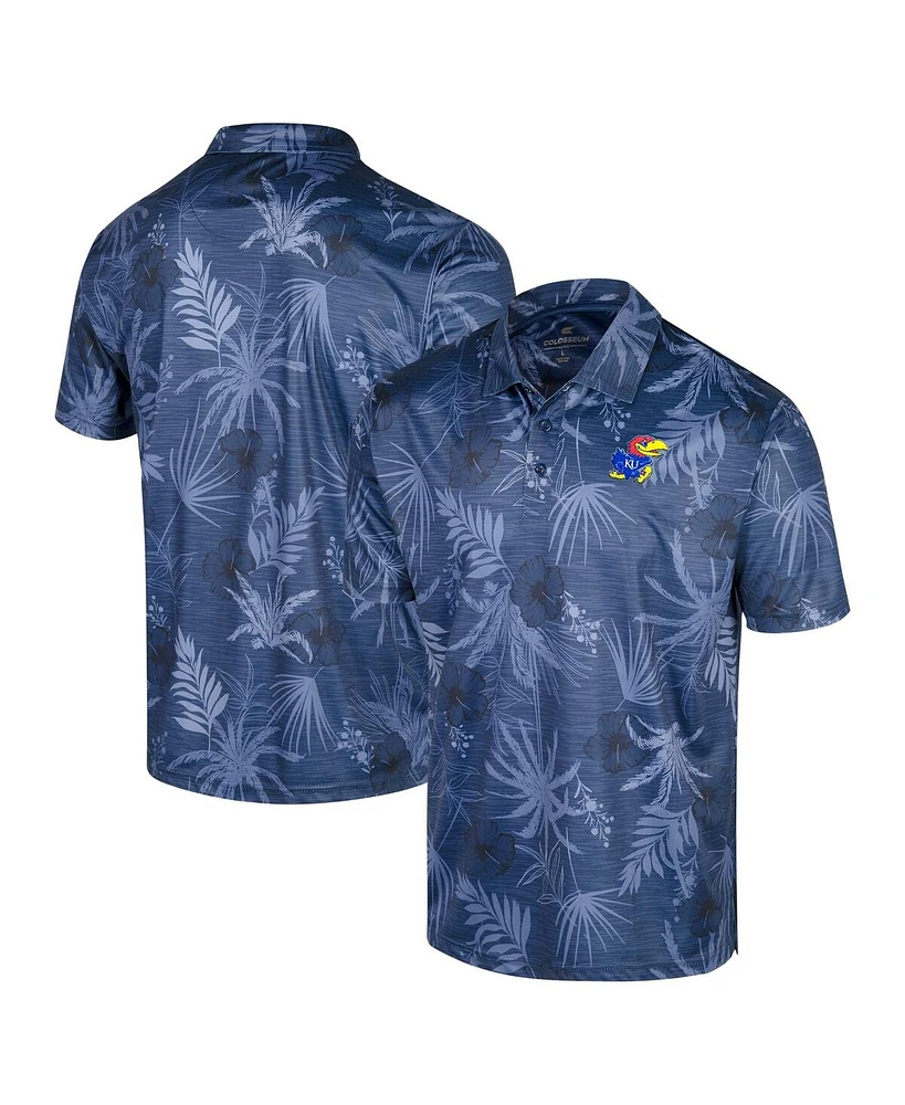 Colosseum Men's Royal Kansas Jayhawks Big Tall Palms Polo