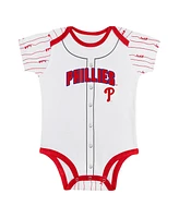 Outerstuff Newborn Infant Gray/White Philadelphia Phillies Two-Pack Play Ball Bodysuit Set