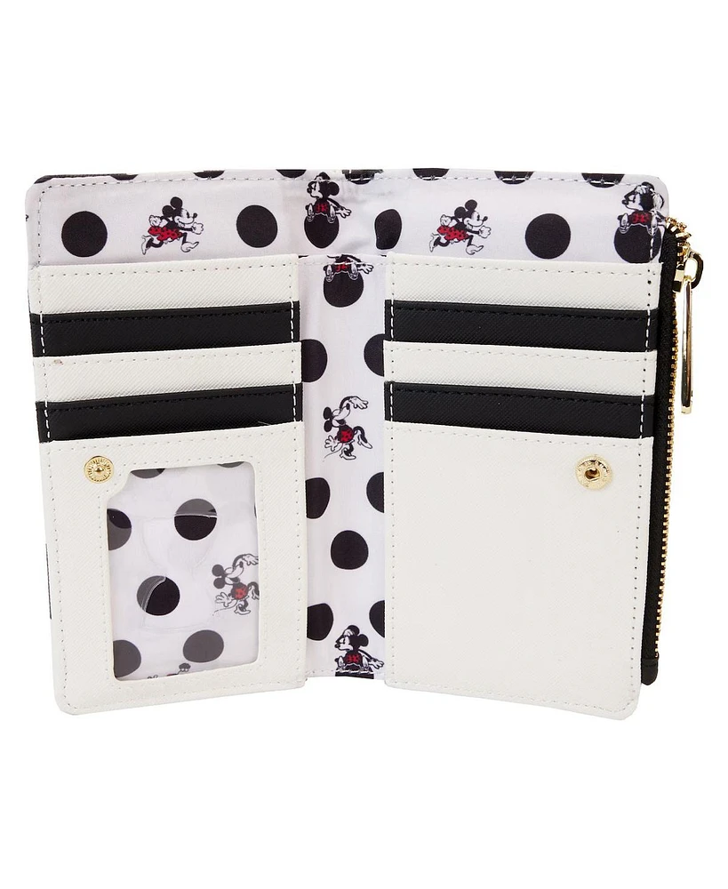 Loungefly Mickey Friends Minnie Mouse Rocks The Dots Classic Flap Wallet