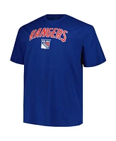 Profile Men's Blue New York Rangers Big Tall Arch Over Logo T-Shirt