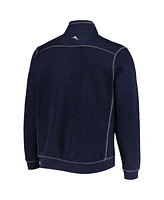 Tommy Bahama Men's Navy Illinois Fighting Illini Sport Tobago Bay Tri-Blend Mock Neck Half-Zip Jacket