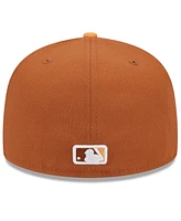 New Era Men's Brown/Orange York Yankees Spring Color Basic Two-Tone 59fifty Fitted Hat