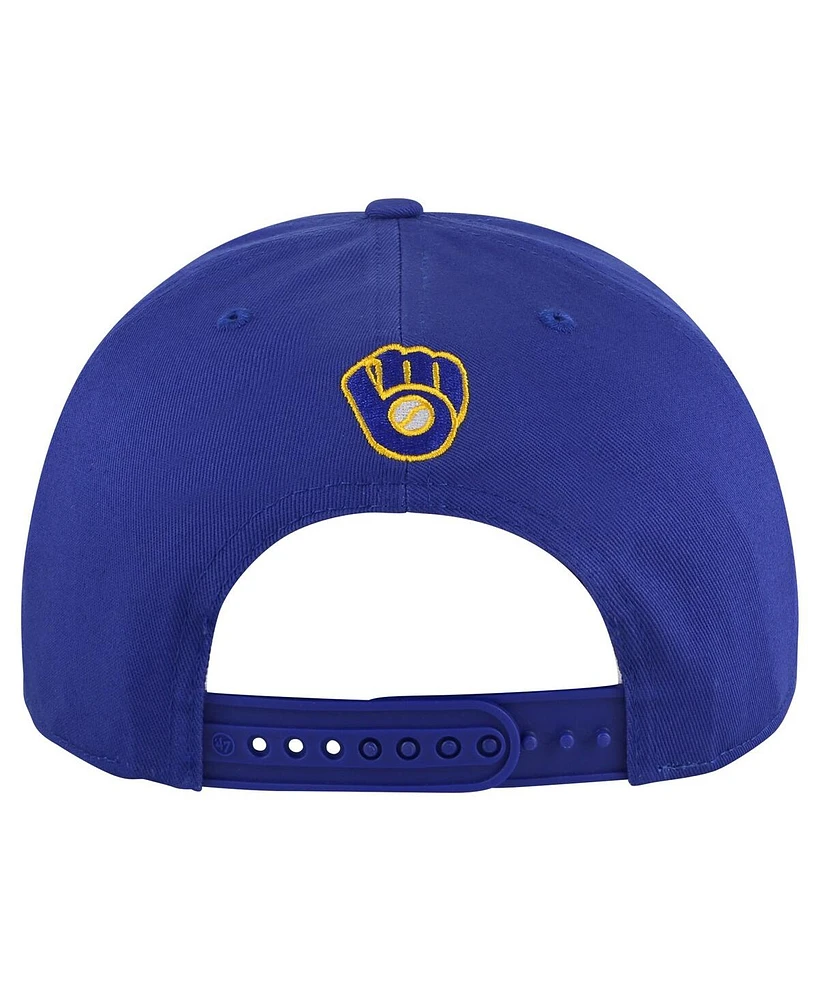 47 Brand Men's Royal Milwaukee Brewers Wax Pack Collection Premier Hitch Adjustable Hat