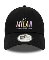 New Era Men's Black Ac Milan Wordmark 9Twenty Adjustable Hat