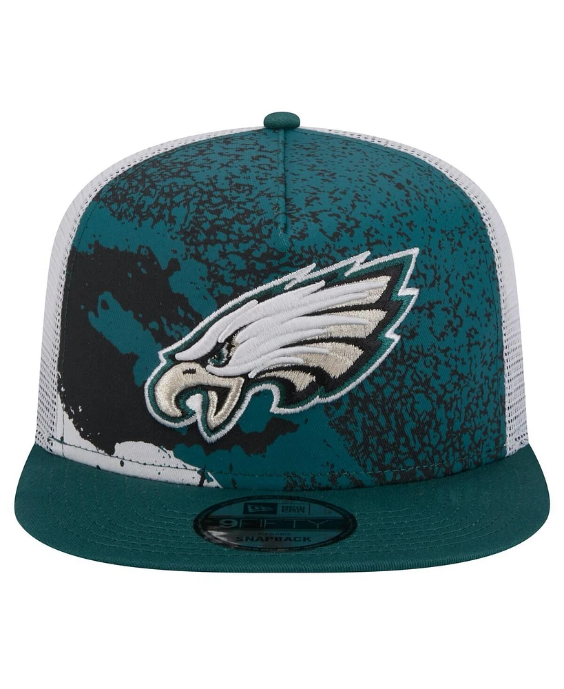 New Era Men's Midnight Green Philadelphia Eagles Court Sport 9Fifty Snapback Hat