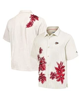Tommy Bahama Men's Cream Kansas City Chiefs Hibiscus Camp Button-Up Shirt