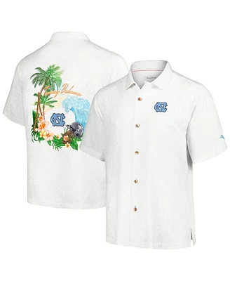 Tommy Bahama Men's White North Carolina Tar Heels Castaway Game Camp Button-Up Shirt