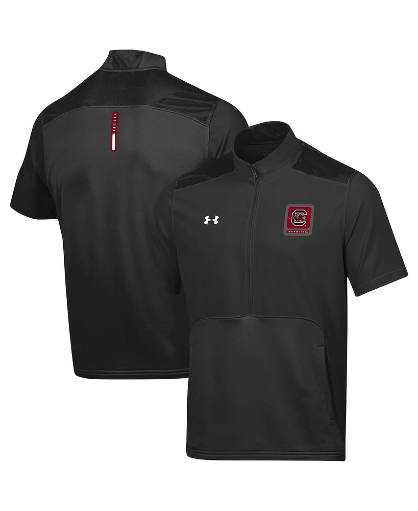 Under Armour Men's Black South Carolina Gamecocks Motivate Half-Zip Jacket