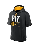 Nike Men's Black Pittsburgh Pirates Tri Code Lockup Short Sleeve Pullover Hoodie