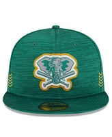 Men's New Era Green Oakland Athletics 2024 Clubhouse 59FIFTY Fitted Hat