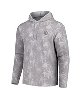 Tommy Bahama Men's Gray San Diego Padres Palm Frenzy Hoodie Long Sleeve T-Shirt