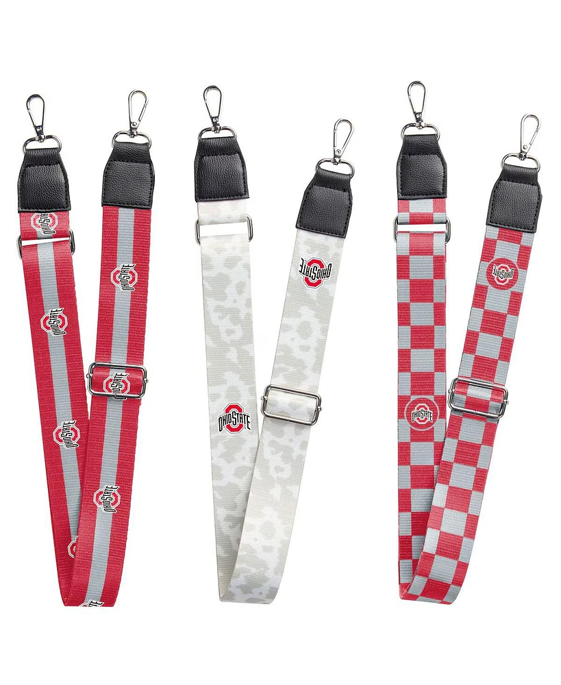 Logo Brand Ohio State Buckeyes 3-Pack Bag Strap Set