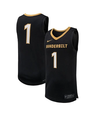 Nike Men's 1 Black Vanderbilt Commodores Replica Basketball Jersey