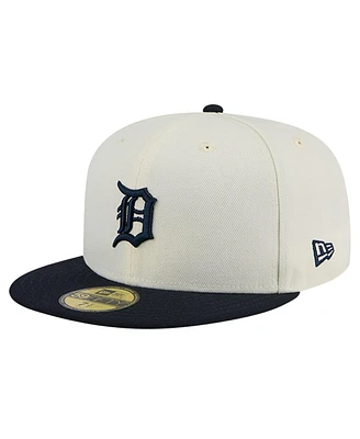 New Era Men's White Detroit Tigers Evergreen Chrome 59Fifty Fitted Hat