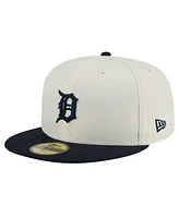 New Era Men's White Detroit Tigers Evergreen Chrome 59Fifty Fitted Hat
