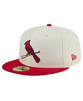 New Era Men's White St. Louis Cardinals Alternate Chrome 59Fifty Fitted Hat