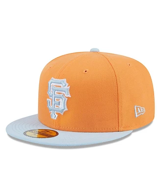 New Era Men's Orange/Light Blue San Francisco Giants Spring Color Basic Two-Tone 59Fifty Fitted Hat