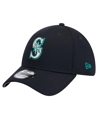 New Era Men's Navy Seattle Mariners Active Pivot 39Thirty Flex Hat