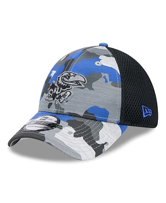 New Era Men's Camo/Black Kansas Jayhawks Active 39Thirty Flex Hat