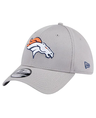 New Era Men's Gray Denver Broncos Active 39Thirty Flex Hat