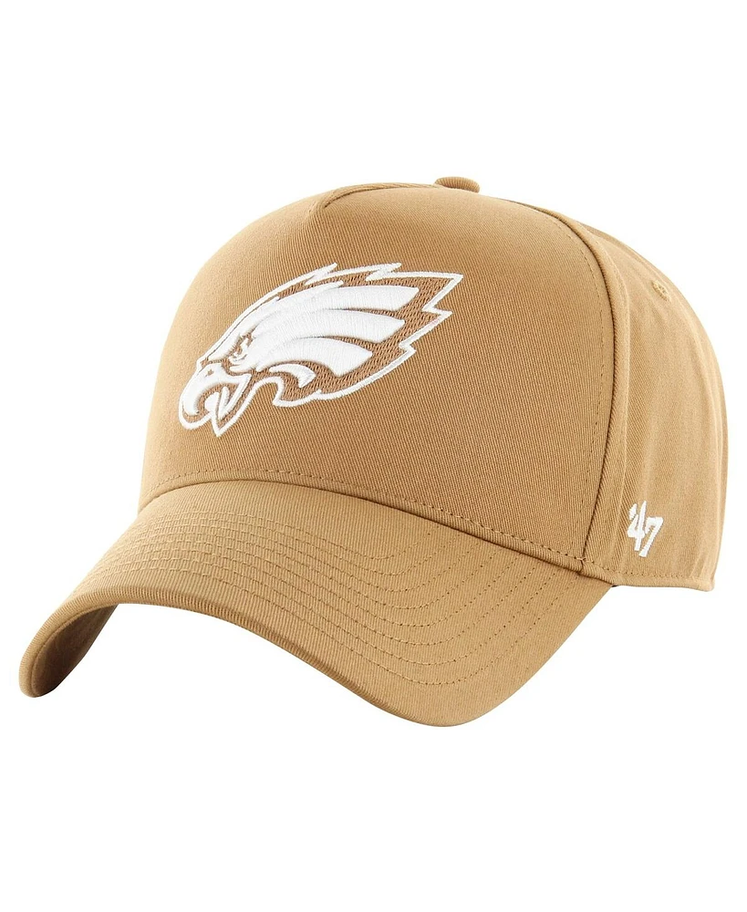 47 Brand Men's Tan Philadelphia Eagles Ballpark Mvp Adjustable Hat