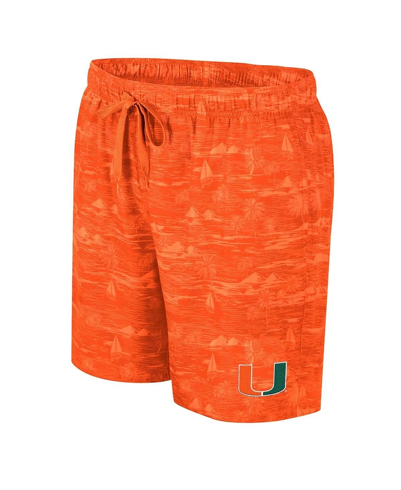 Colosseum Men's Orange Miami Hurricanes Ozark Swim Shorts