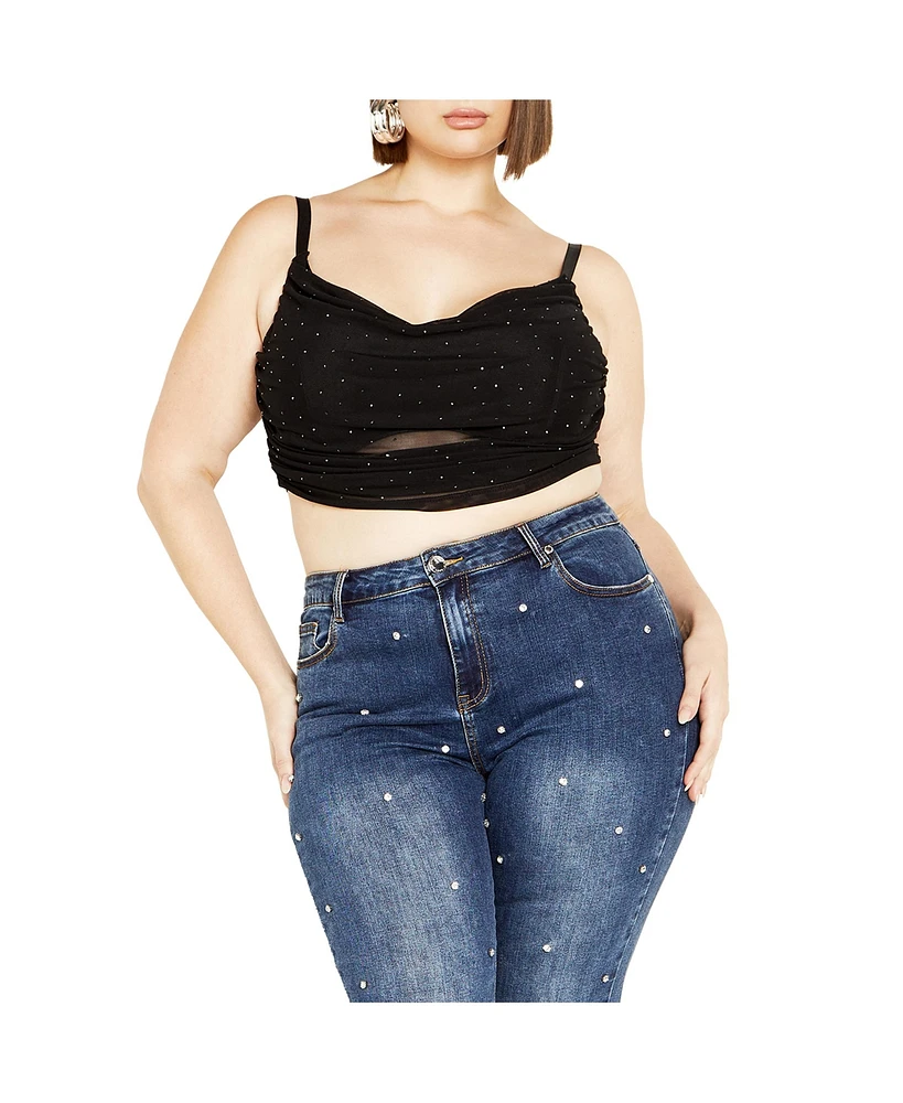 City Chic Women's Kiera Cropped Top