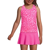 Lands' End Big Girls Plus Chlorine Resistant Racer Back Tankini Swim Top