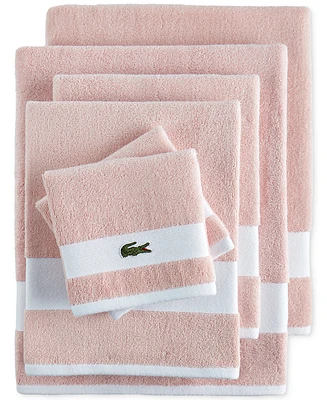 Lacoste Heritage Sport Stripe Logo Cotton 6-Pc. Bath Towel Set