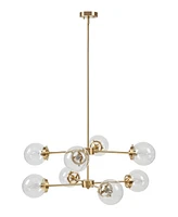 Ink+Ivy 8-Light Metal Chandelier with Globe Bulbs