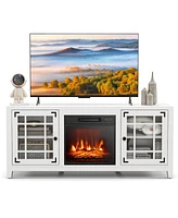 Slickblue 58 Inch Fireplace Tv Stand with Adjustable Shelves for TVs up to 65 Inch