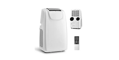 Slickblue 11500 Btu Dual Hose Portable Air Conditioner with Remote Control-White