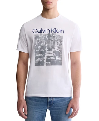 Calvin Klein Men's Faded City Logo Graphic T-Shirt