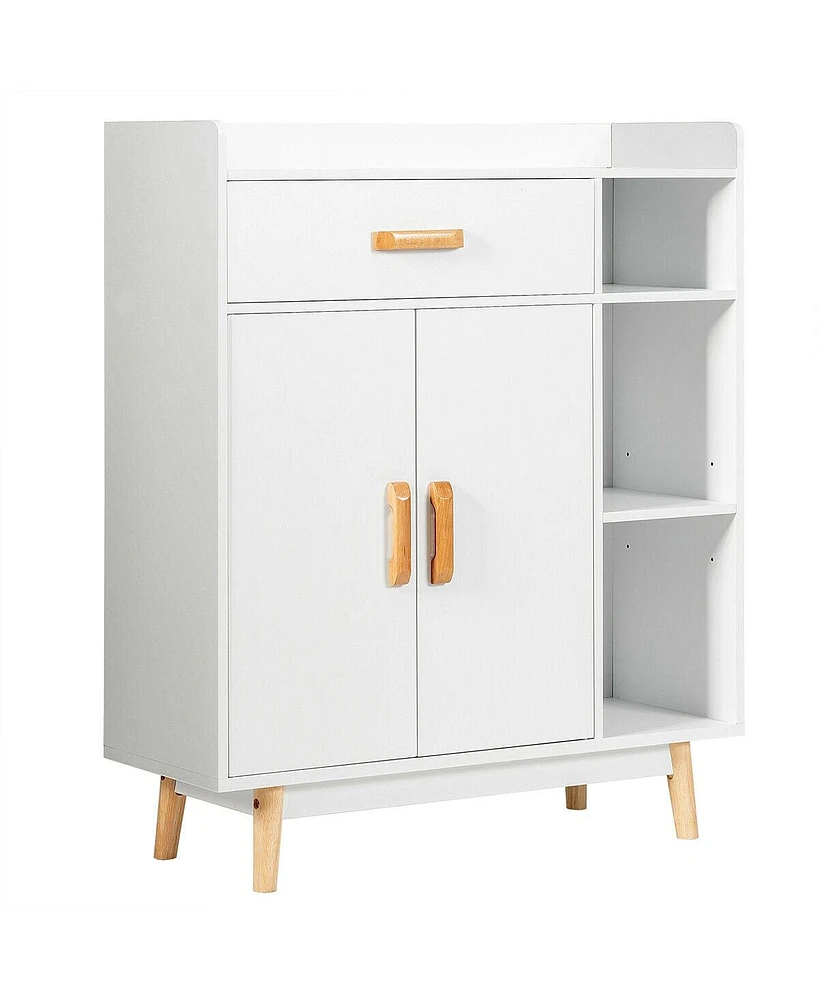 Slickblue Floor Storage Cabinet Free Standing Cupboard Chest