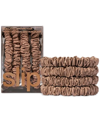 Slip 4-Pc. Pure Silk Back-to-Basics Skinny Scrunchies Set