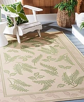 Safavieh Courtyard CY0772 Natural and Olive 5'3" x 7'7" Outdoor Area Rug