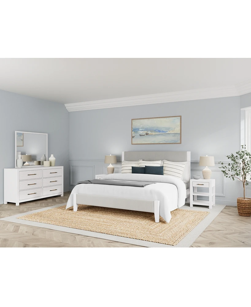 Catriona 3pc Bedroom Set (King Upholstered Bed, Dresser & Open Nightstand), Created for Macy's