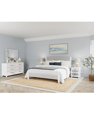 Catriona 3pc Bedroom Set (King Upholstered Bed, Dresser & Open Nightstand), Created for Macy's