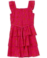 Speechless Big Girls Embroidered Tiered Knee-Length Dress