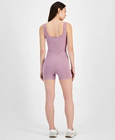 Hippie Rose Juniors' Seamless Square-Neck Romper