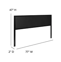 Merrick Lane West Avenue King Headboard Upholstered With Metal Frame And Adjustable Rail Slots